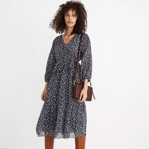 NWT! Madewell Tie-Waist Midi Dress, size small